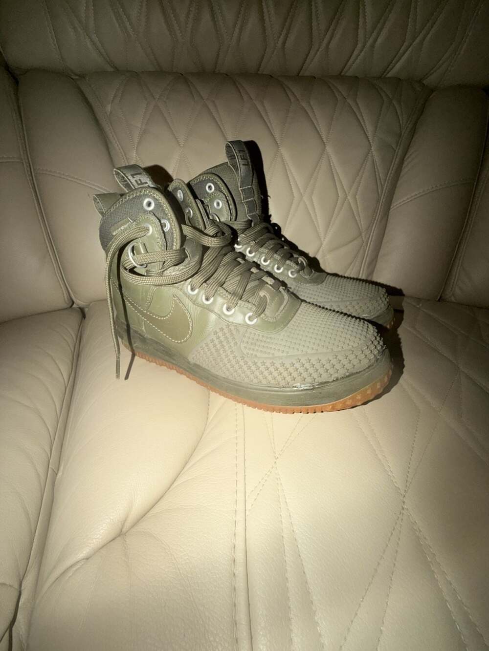 Nike Lunar Force 1 Duckboot Olive Medium Olive Gum